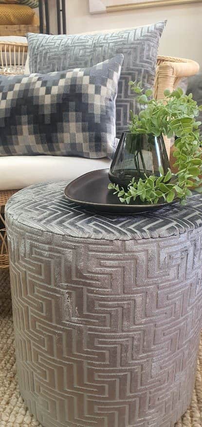 הדום קטיפה סגנון פנדי אפור