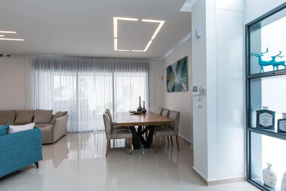 וילון קפלים פינת אוכל