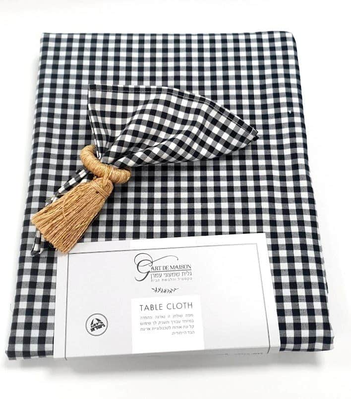 מפה לשולחן פפיטה שחור לבן