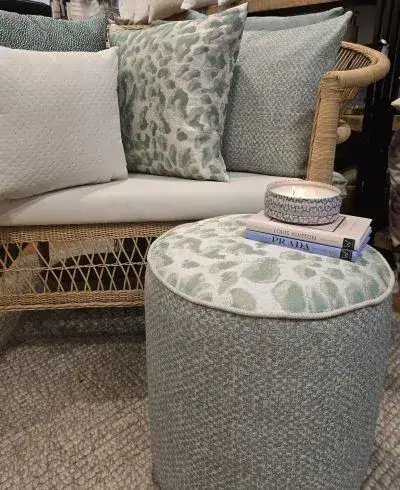 הדום עגול קוטר 40 סמ' מנטה מנומר/בריסל.