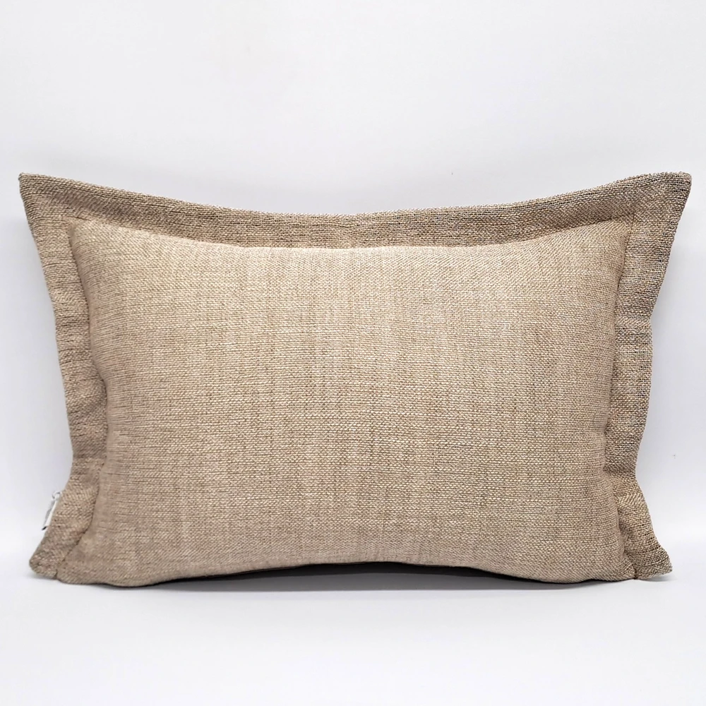 כרית נוי פשתן סוואג' גוון חול