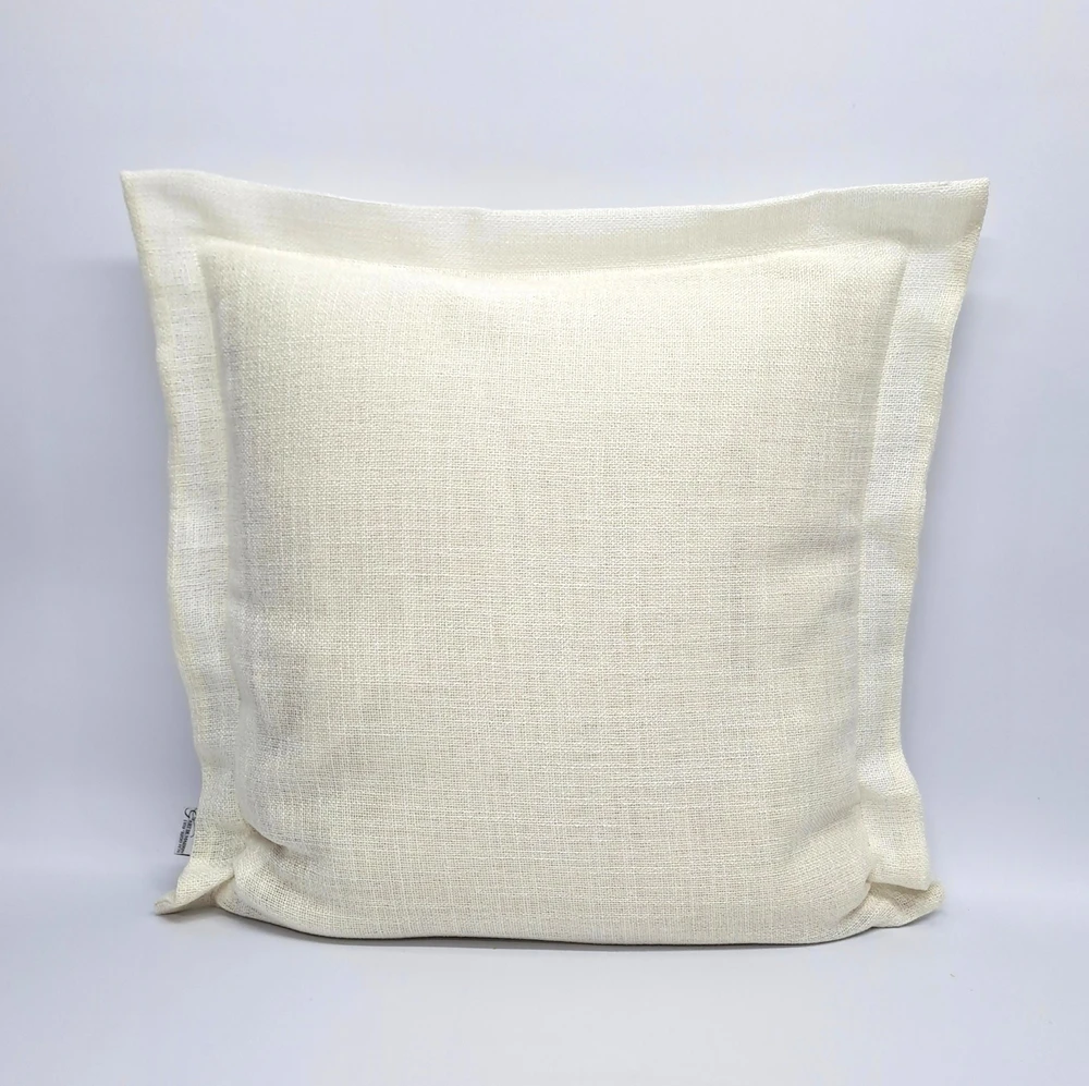 כרית נוי פשתן סוואג' גוון שמנת