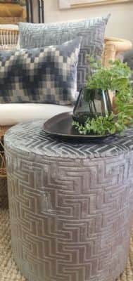 הדום קטיפה סגנון פנדי אפור