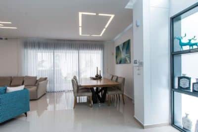 וילון קפלים פינת אוכל