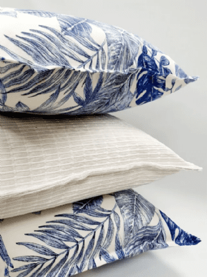 כרית נוי חוץ פורצלן כחול