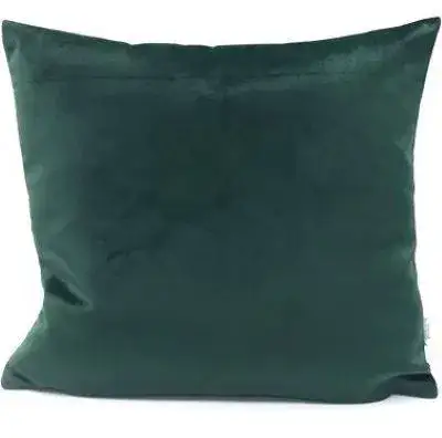 כרית נוי קטיפה ירוק בקבוק