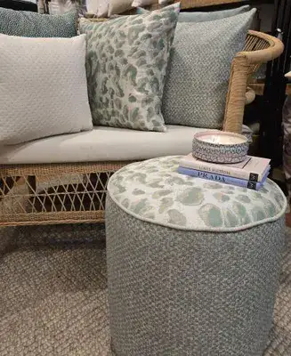 הדום עגול קוטר 40 סמ' מנטה מנומר/בריסל.