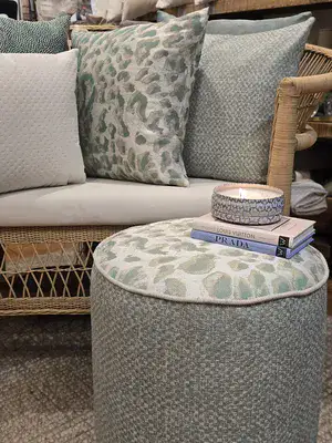 הדום עגול קוטר 40 סמ' מנטה מנומר/בריסל.