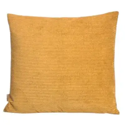 כרית נוי לסלון קורדרוי חרדל