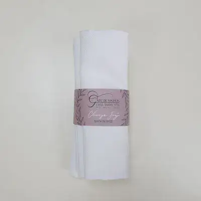 סט מפיות לבנות