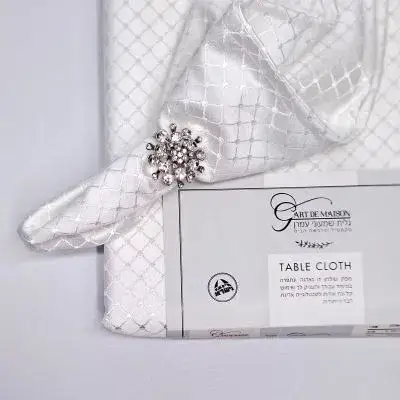 מפת שולחן קאלסיק צבע לבן מלבנית/מרובעת/עגולה