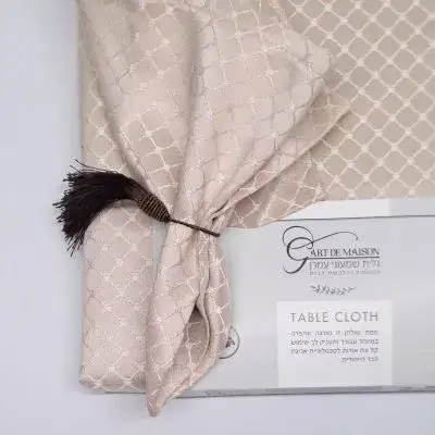 מפת שולחן קאלסיק צבע מוקה מלבנית/מרובעת/עגולה