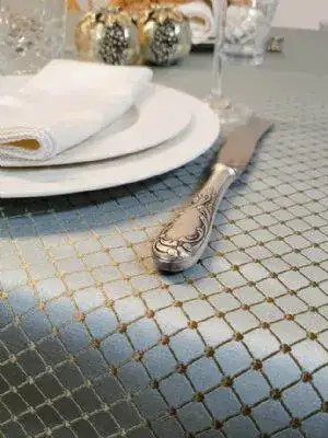 מפת שולחן קלאסיק צבע טורקיז מלבנית/מרובעת/עגולה