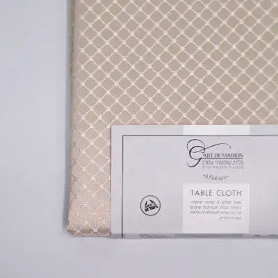 מפת שולחן קלאסיק צבע מוקה מלבנית/מרובעת/עגולה