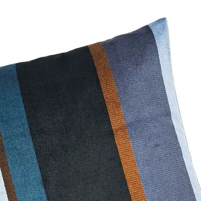 כרית נוי סלוניקי פסים כחול