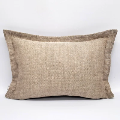 כרית נוי פשתן סוואג' גוון חול