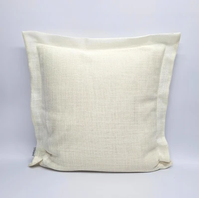 כרית נוי פשתן סוואג' גוון שמנת