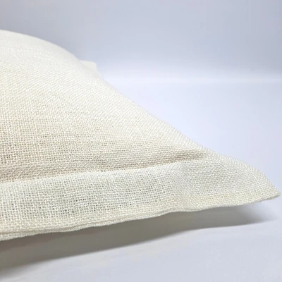 כרית נוי פשתן סוואג' גוון שמנת