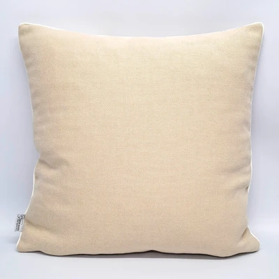 כרית נוי לסלון סופיה שמנת עם קדר לבן