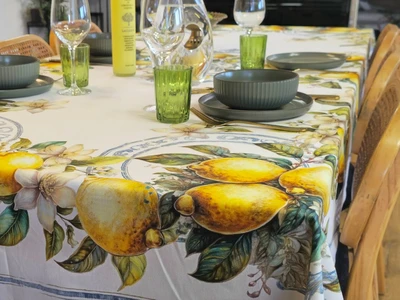 סורנטו מפת שולחן מודפסת דגם לימונים