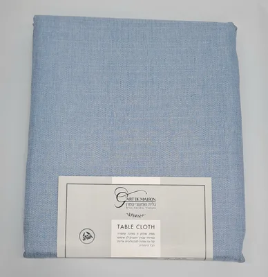 מפת שולחן נטורל צבע תכלת מלבנית/מרובעת/עגולה