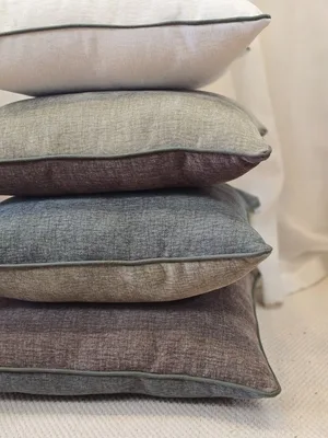 סט רביעיית כריות בקסטר משולבות מיקס דו צידי כולל קדר 2גווני ירוק גוון חום ושמנת