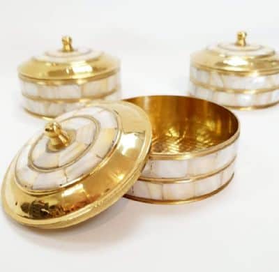 קופסת אחסון אם הפנינה קוטר 9 ס"מ