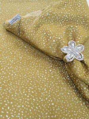 סט מפת שולחן מלבנית בתוספת 6 מפיות קומו גולד