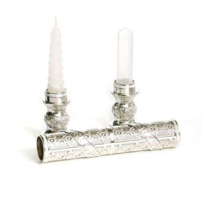 סט הבדלה מארז מיוחד נפתח ל2 בשמים + פמוט לנר