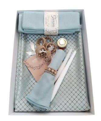 מארז מתנה קלאסיק טורקיז מפת מלבנית