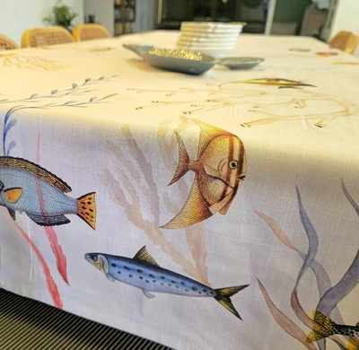 סורנטו מפת שולחן מודפסת דגם דגים