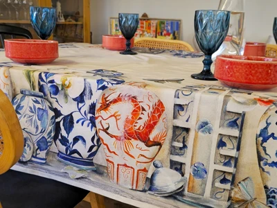 סורנטו מפת שולחן מודפסת דגם פורצלן