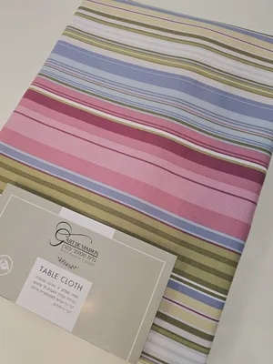 מפת שולחן ונוס פסים פסטל דקים