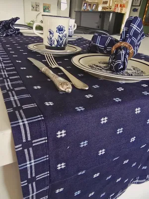 רנר כחול ווילורי רנר זוגי + 2 מפיות תואמות רנר דו צידי